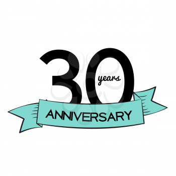 Template Logo 30 Years Anniversary Vector Illustration EPS10