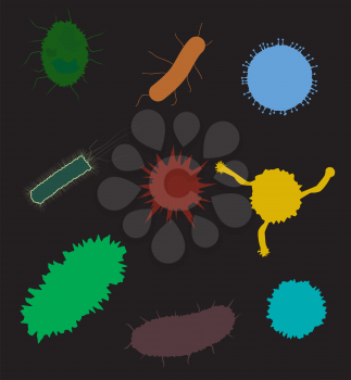 Set of Varieties Viruses. Vector Illustration. EPS10