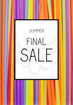 Final Summer Sale Poster Colour Background Illustration
