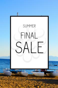 Final Summer Sale Poster Sea Background Illustration