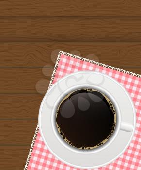Black Coffee Background. Photo-Realistic Vector Illustration. EPS10