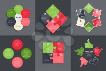 Collection of Infographic Templates for Business Vector Illustration EPS10