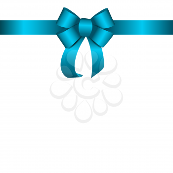 Blue Gift Ribbon. Vector illustration EPS10