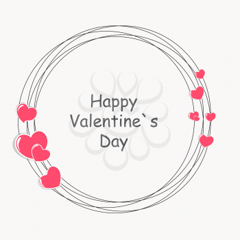 Happy Valentines Day Card. Vector Illustration EPS10