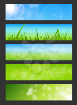 Natural Sunny Backgroundc Banner Vector Illustration EPS10