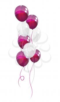 Color Glossy Balloons Background Vector Illustration EPS10