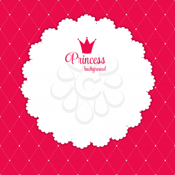 Princess Crown  Background Vector Illustration. EPS10