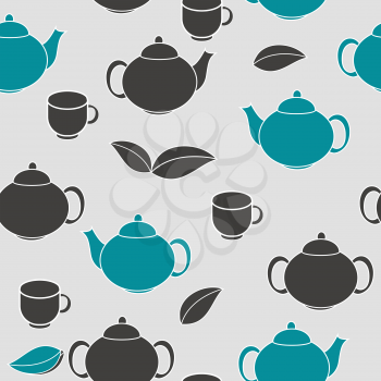 Tea Seamless Pattern Background Vector Illustration