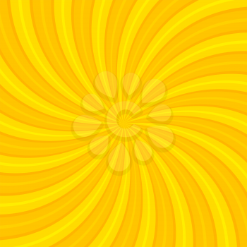 Orange Sun hypnotic background. Vector illustration. EPS10