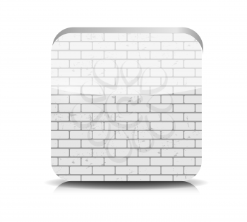 Brick Application Button Vector Illustration. EPS 10