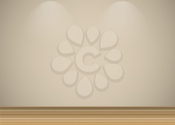 Empty Wall for Your Text and Images, Vector Illustration.