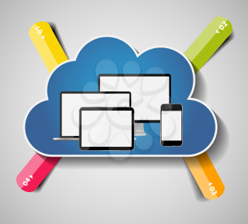 Abstract Cloud Computing Concept Vector Illustration. EPS10
