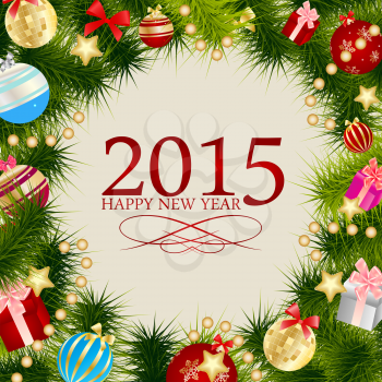 Abstract Beauty Christmas 2015 and New Year Background. Vector Illustration. EPS10