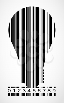 Black Barcode Lamp Image Vector Illustration. EPS10