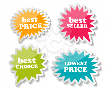 Speech Bubbles Stickers Vector Illustration. Isolated EPS10