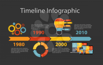 Timeline Infographic Template for Business Vector Illustration