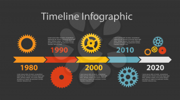 Timeline Infographic Template for Business Vector Illustration