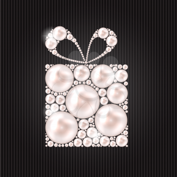 Beauty Pearl Gift Background Vector illustration. EPS10