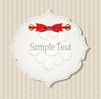 Gift Card with Ribbons, Design Elements. Vector Illustration EPS10