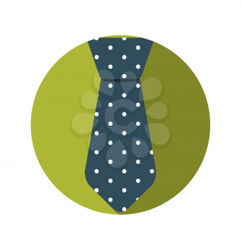 Flat Design Concept Tie Vector Illustration With Long Shadow. EPS10