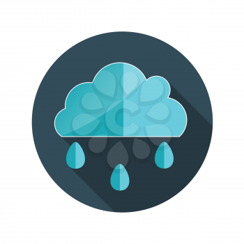 Flat Design Concept Cloud Vector Illustration With Long Shadow. EPS10