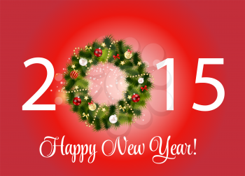 Abstract Beauty 2015 New Year Background. Vector Illustration. EPS10