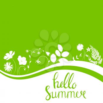 Hello Summer Natural Background Vector Illustration EPS10