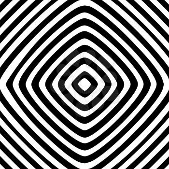 Black and White Hypnotic Background. Vector Illustration. EPS10