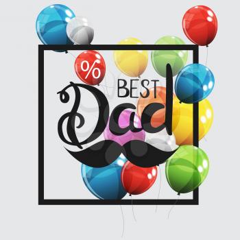 Fathers Day Background. Best Dad Vector Illustration EPS10