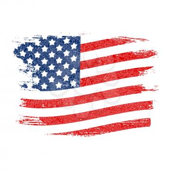 USA Flag Grunge Background. Can Be Used as Banner or Poster. Vector Illustration EPS10