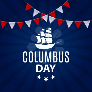 Colored Vector Illustration of Columbus Day. EPS10