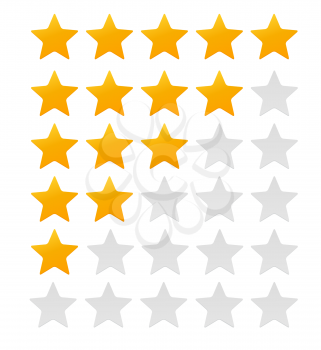 Star Rating.  Evaluation System and Positive Review Sign. Vector Illustration EPS10
