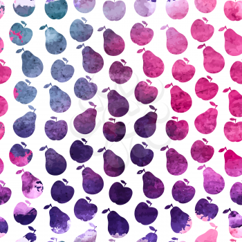 Colored Abstract Hand Painted Watercolor Background Seamless Pattern. Vector Illustration. EPS10