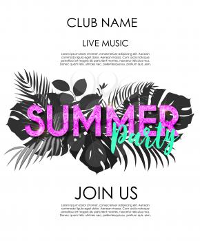 Summer party poster background. Vector Illustration EPS10