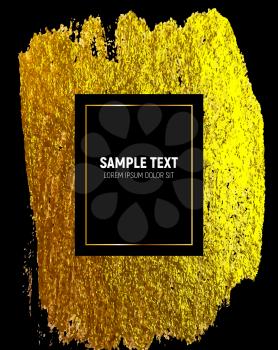 Gold Paint Glittering Textured Art Luxury packaging templates. Vector Illustration EPS10