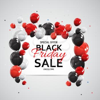 Black Friday Sale Banner Template. Vector Illustration EPS10