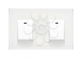 Light switch isolated on white background Vector Illustration EPS10