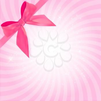Decorative Pink bow background. Vector Illustration EPS10