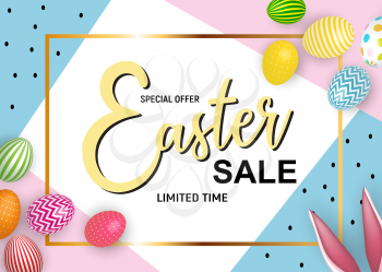 Abstract Easter Sale Template Background Vector Illustration EPS10