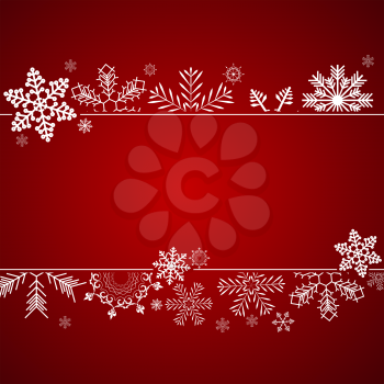 Abstract Winter Design Background with Snowflakes for Christmas and New Year Poster. Vector Illustration EPS10