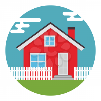 Abstract House Icon on White Background. Vector Illustration EPS10