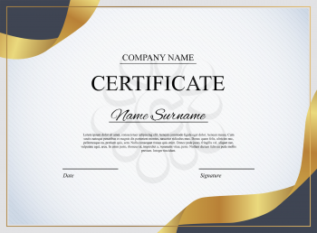 Certificate template Background. Award diploma design blank. Vector Illustration EPS10