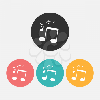 Musical notes Icon. Vector Illustration EPS10