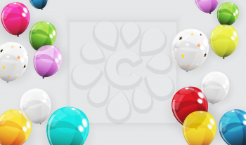 Abstract Holiday Background with Balloons. Can be used for advertisment, promotion and birthday card or invitation. Vector Illustration EPS10