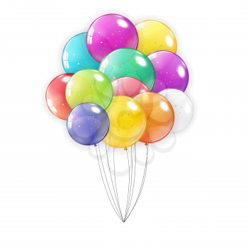 Holiday Background with Balloons. Can be used for advertisment, promotion and birthday card or invitation. Vector Illustration EPS10