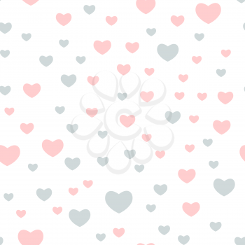 Heart Love Seamless Pattern Background Vector Illustration