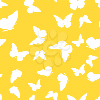 Abstract Seamless Pattern Background with Butterfly. Vector Illustration EPS10