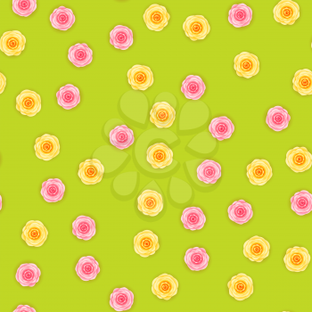 Flower Seamless Pattern Background. Vector Illustration.