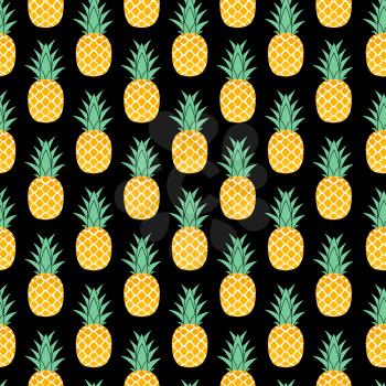 Tropic fruit Pineapple seamless pattern background design. Vector Illustration EPS10