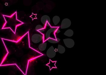 Abstract Glossy Neon Star Background. Vector Illustration EPS10